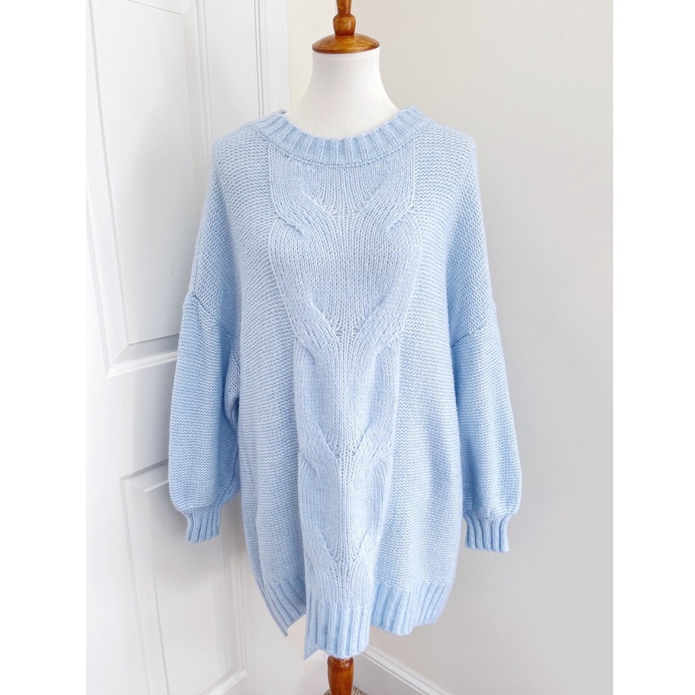 Aerie Light Blue Crew Neck Sweater